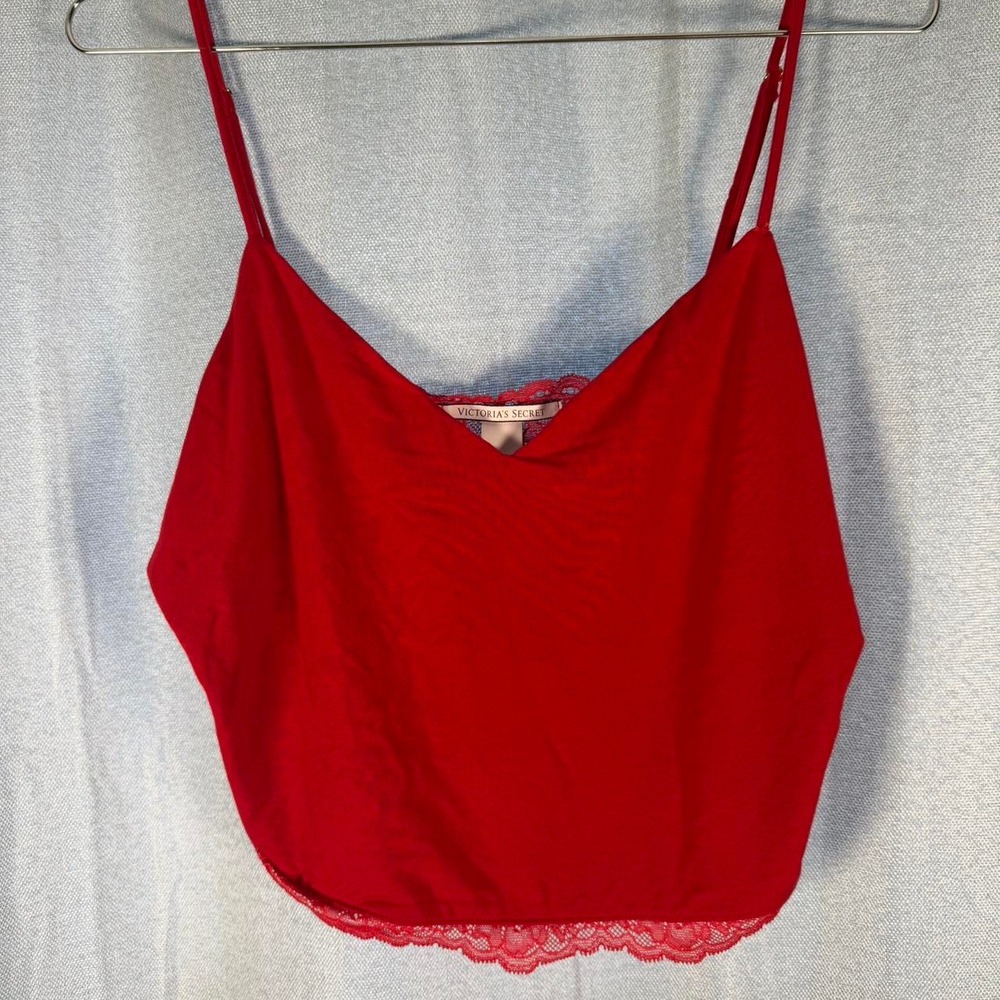 Victoria's Secret red lace cami top